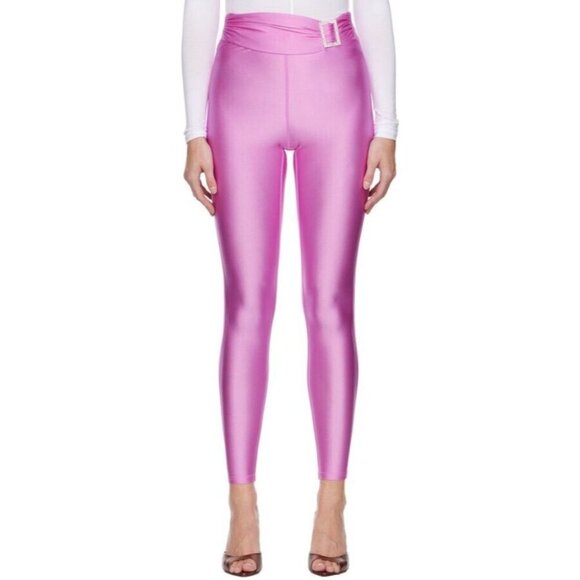 pushBUTTON Belt Point Leggings Size 36 XS Womens Pink SSENSE Exclusive $275 - Picture 1 of 13